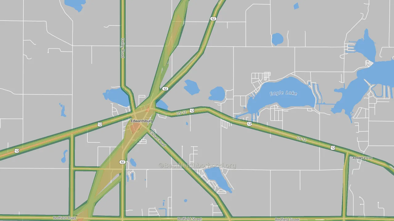 Kessington, MI Map of Noise Levels in Kessington