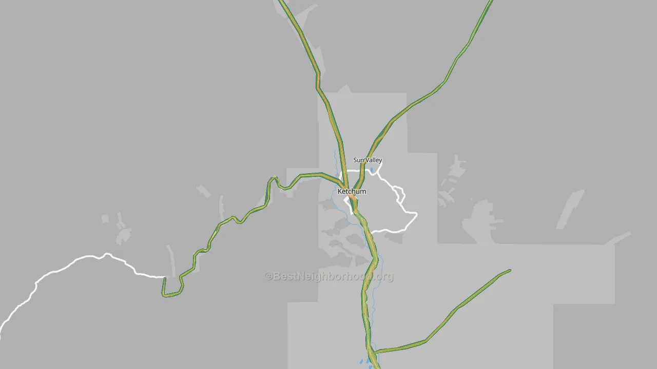 Ketchum, ID Map of Noise Levels in Ketchum