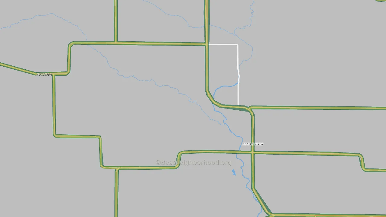 Kettle River, MN Map of Noise Levels in Kettle River