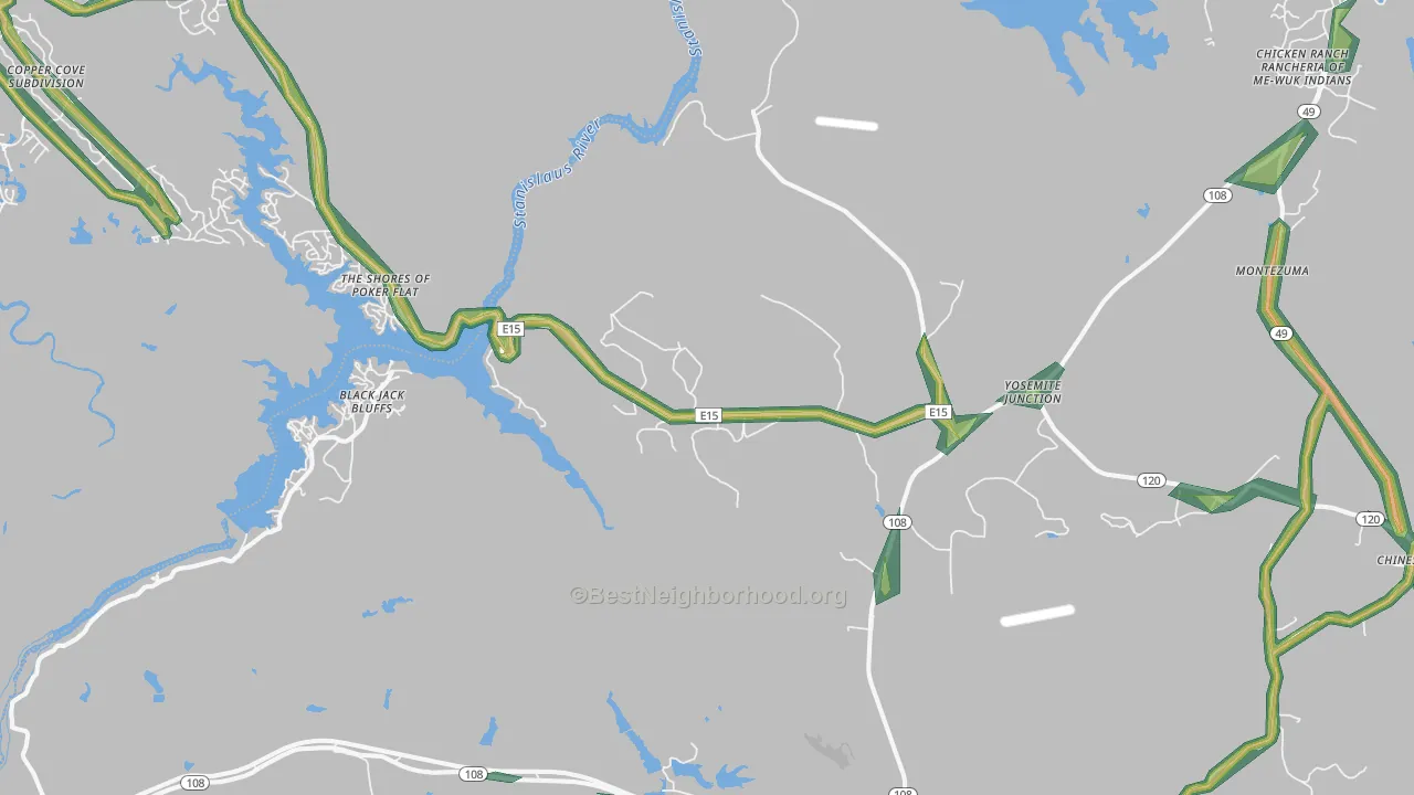 Keystone, CA Map of Noise Levels in Keystone