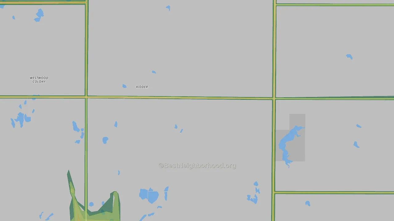 Kidder, SD Map of Noise Levels in Kidder