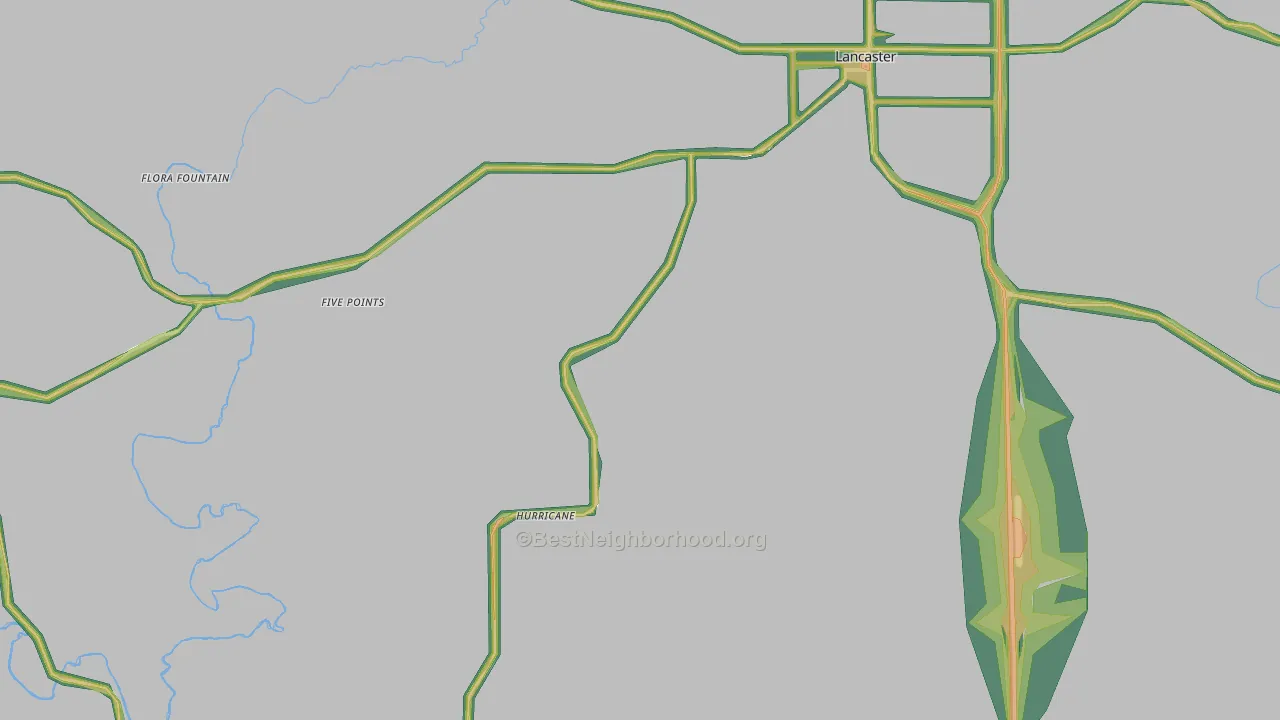 Kieler, WI Map of Noise Levels in Kieler