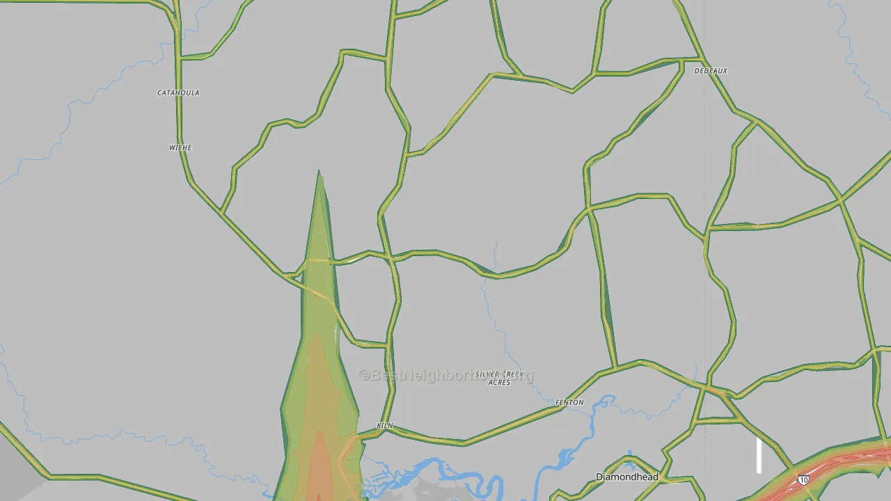 Kiln, MS Map of Noise Levels in Kiln