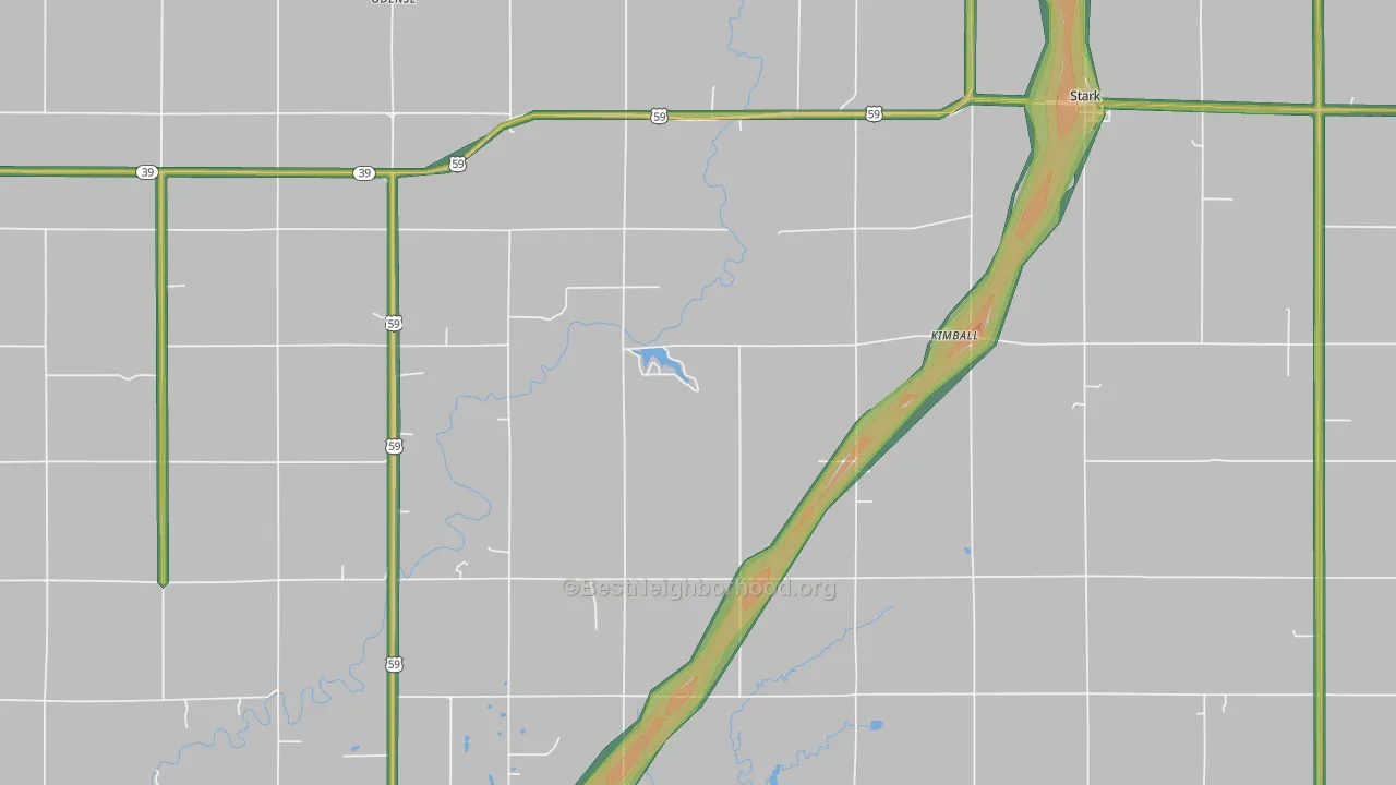 Kimball, KS Map of Noise Levels in Kimball