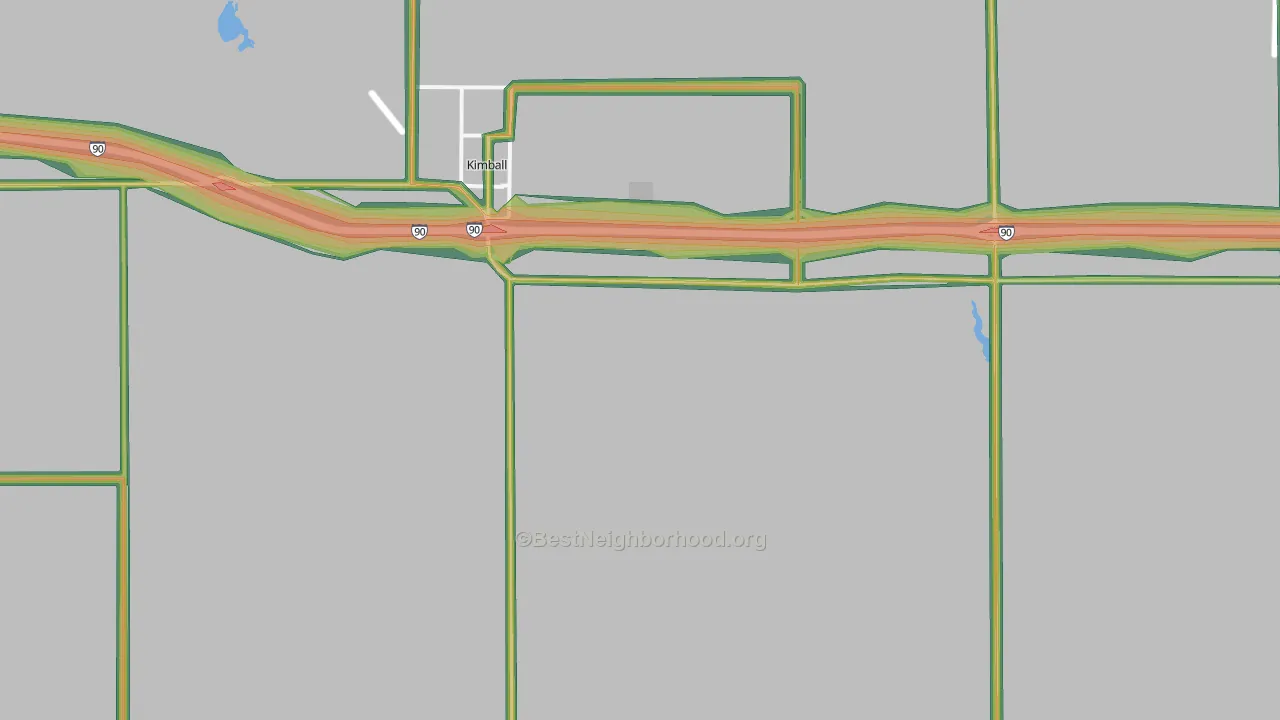 Kimball, SD Map of Noise Levels in Kimball