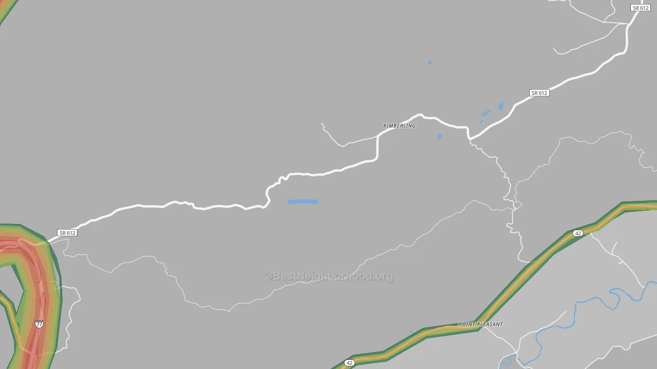 Kimberling, VA Map of Noise Levels in Kimberling