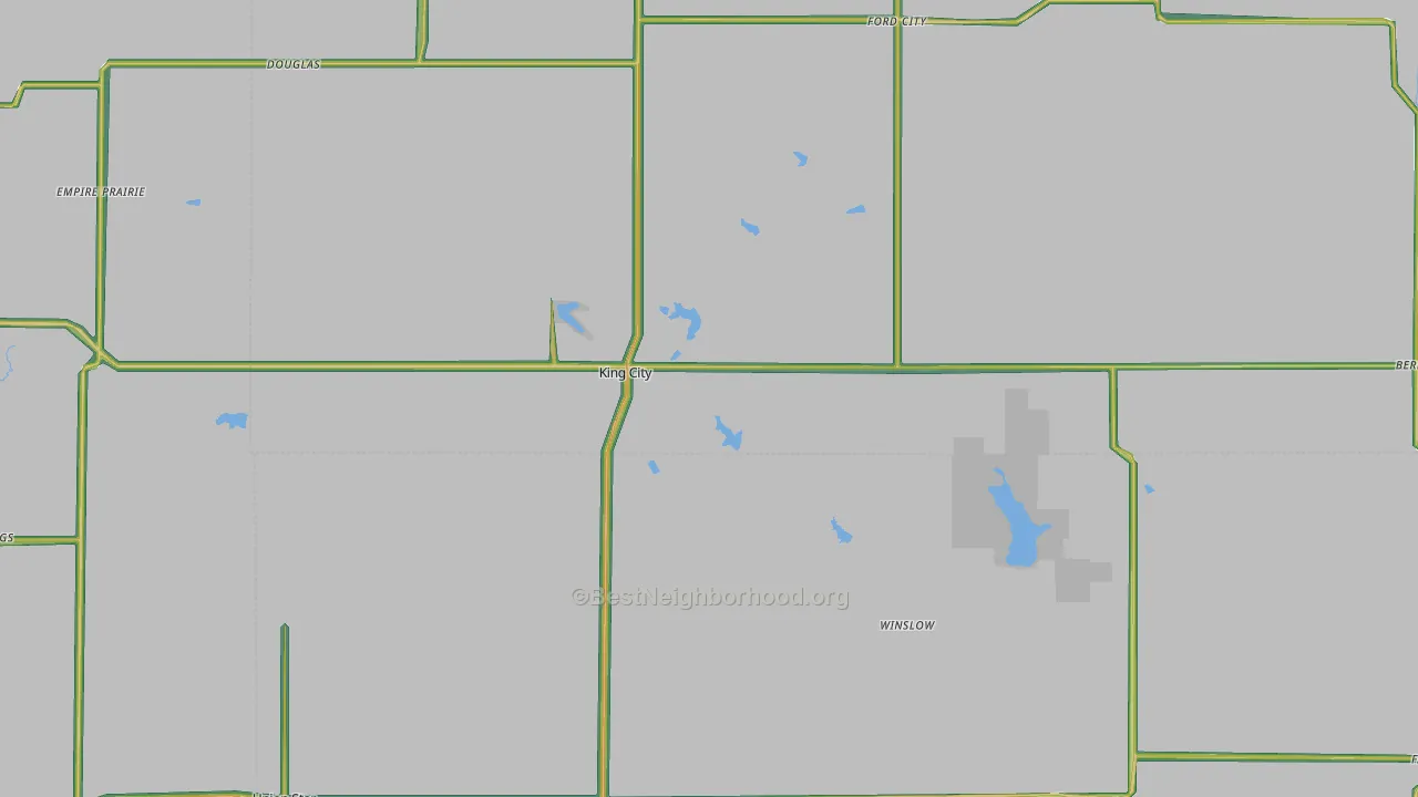 King City, MO Map of Noise Levels in King City