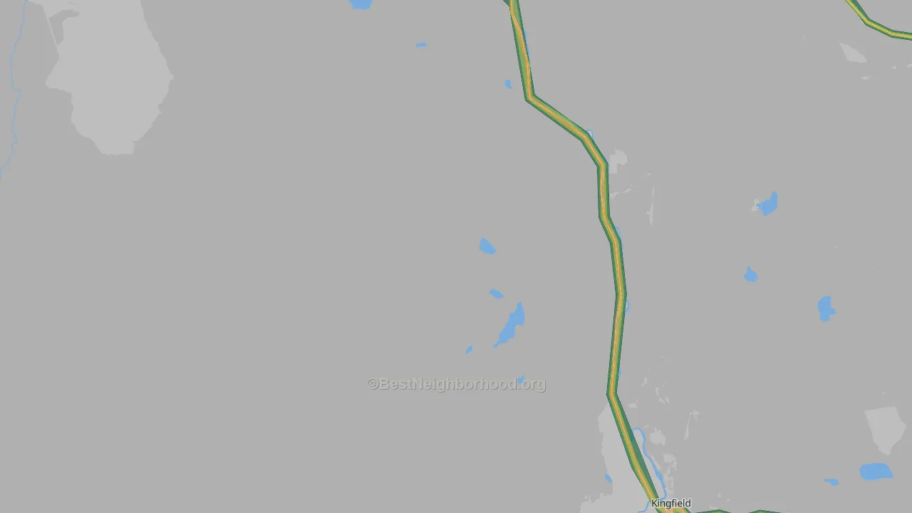 Kingfield, ME Map of Noise Levels in Kingfield