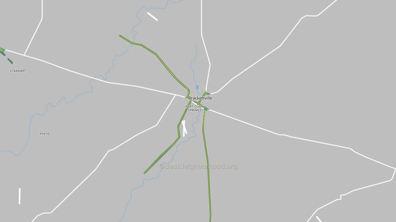 Kinney County, TX Map of Noise Levels in Kinney County