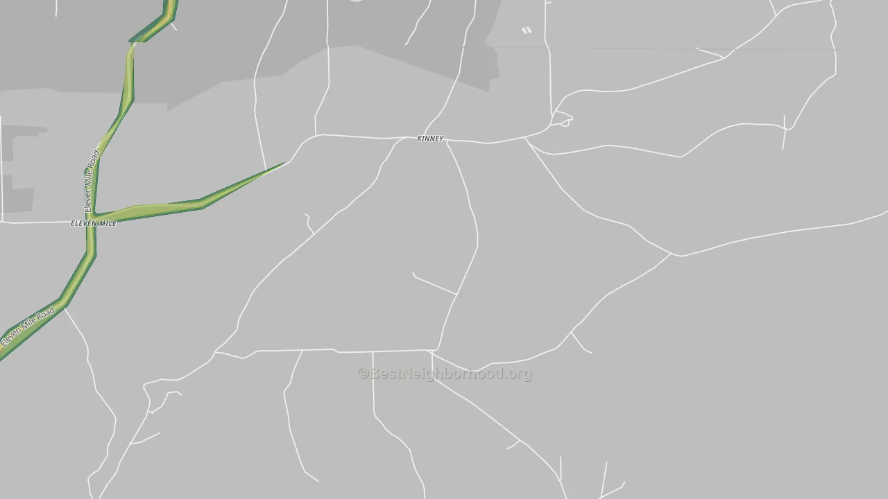 Kinney, PA Map of Noise Levels in Kinney