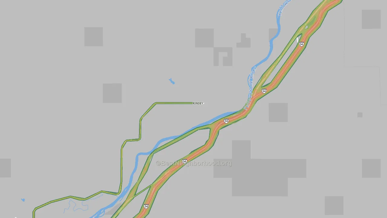 Kinsey, MT Map of Noise Levels in Kinsey