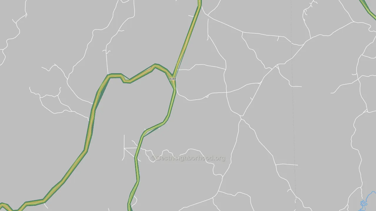 Kirk, AL Map of Noise Levels in Kirk