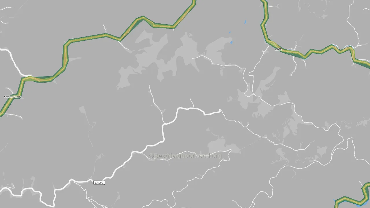 Kirk, WV Map of Noise Levels in Kirk
