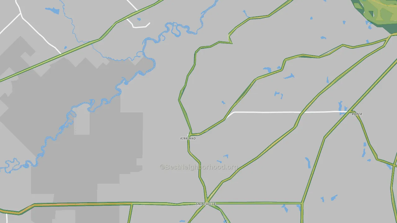Kirkland, GA Map of Noise Levels in Kirkland