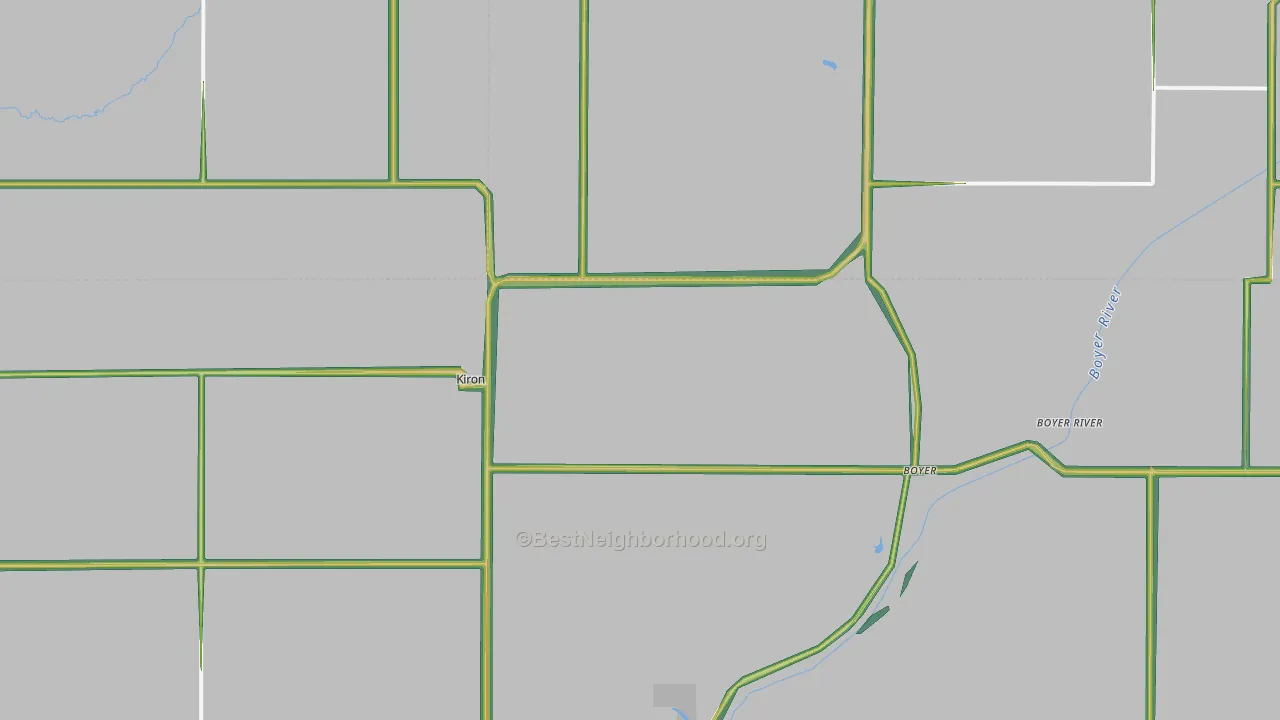Kiron, IA Map of Noise Levels in Kiron
