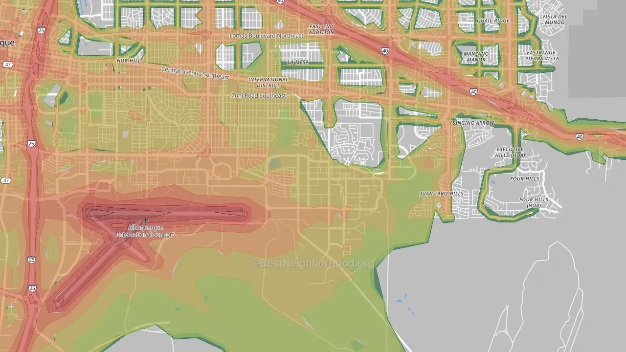 Kirtland Afb, NM Map of Noise Levels in Kirtland Afb