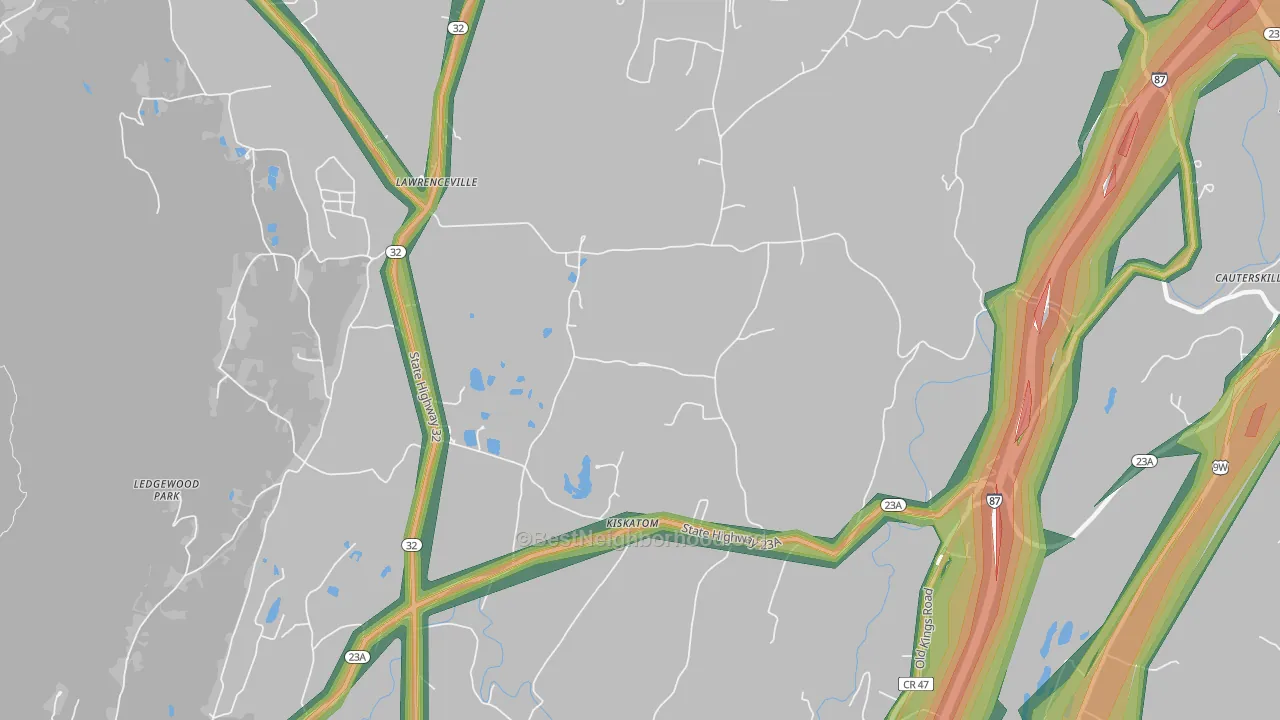 Kiskatom, NY Map of Noise Levels in Kiskatom