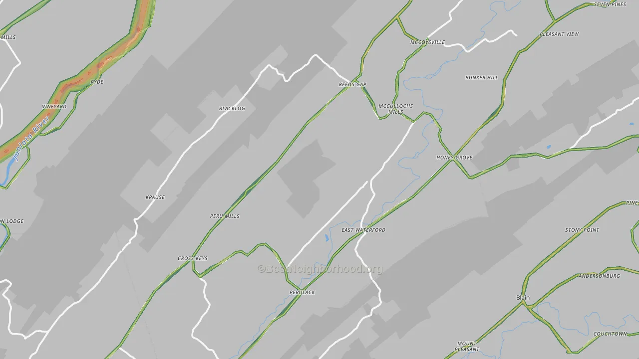Kistler, PA Map of Noise Levels in Kistler