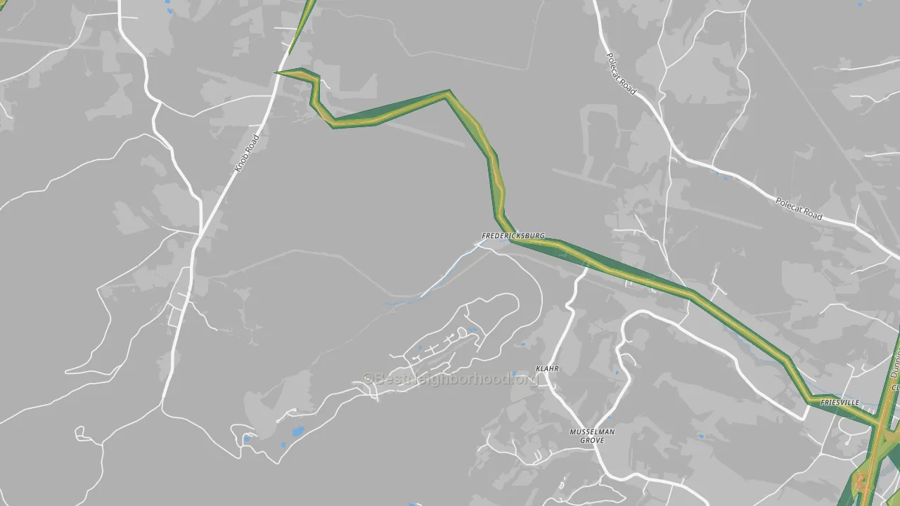 Klahr, PA Map of Noise Levels in Klahr