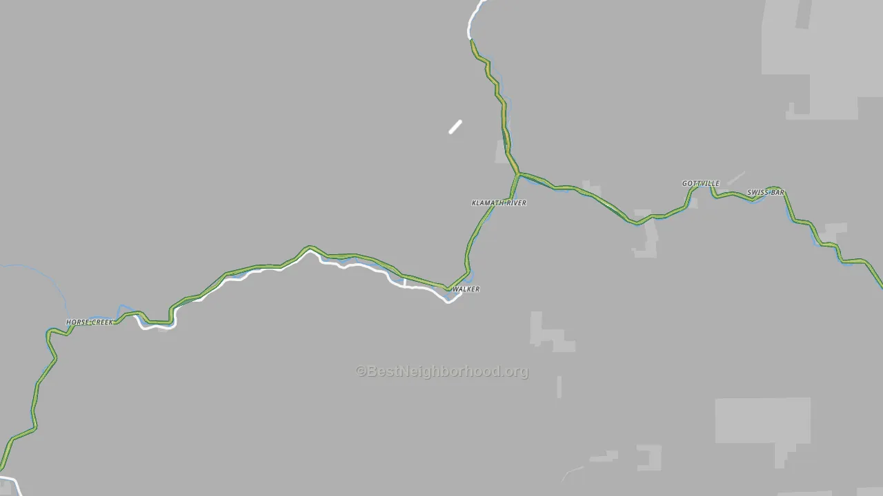 Klamath River, CA Map of Noise Levels in Klamath River