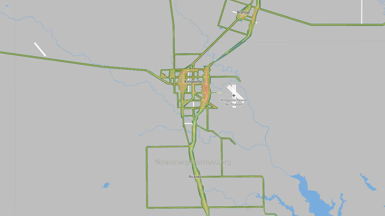 Kleberg County, TX Map of Noise Levels in Kleberg County