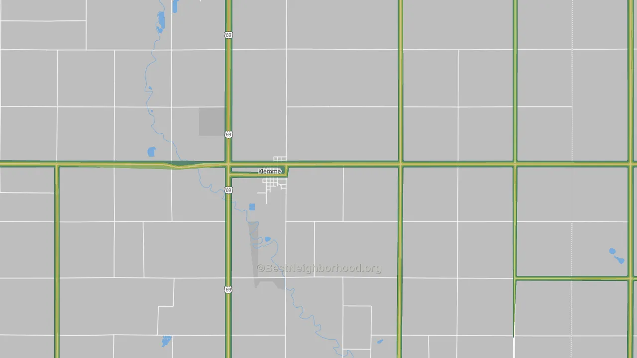Klemme, IA Map of Noise Levels in Klemme