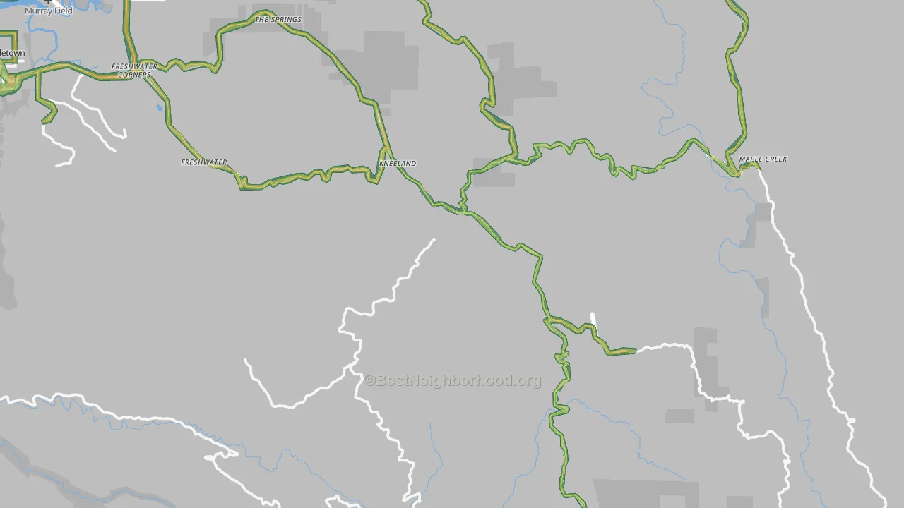 Kneeland, CA Map of Noise Levels in Kneeland