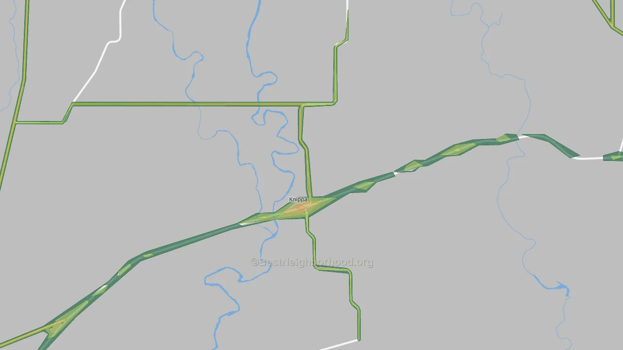 Knippa, TX Map of Noise Levels in Knippa