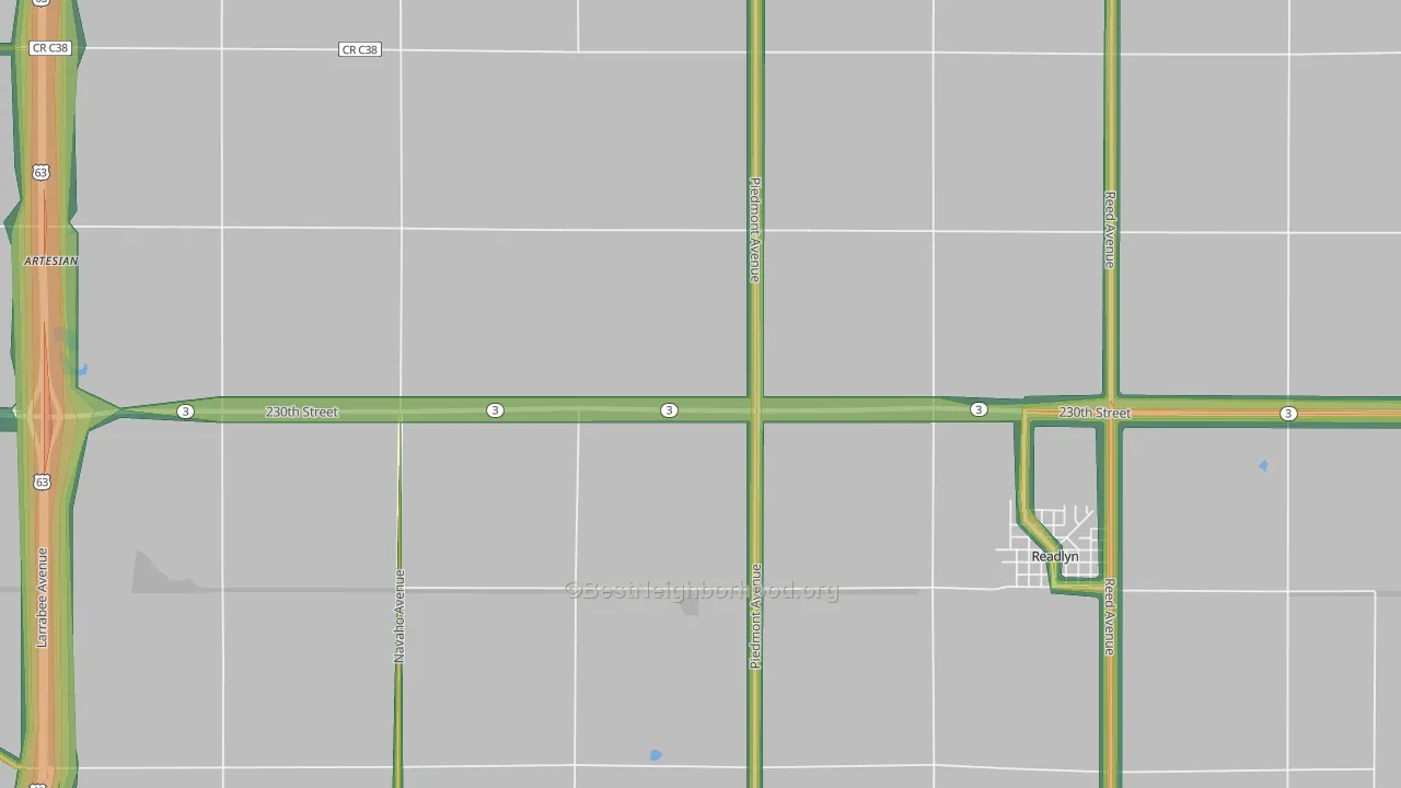 Knittel, IA Map of Noise Levels in Knittel