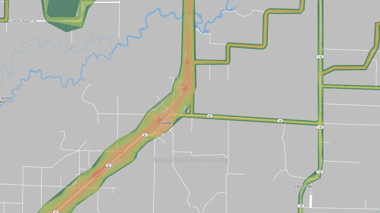 Knobel, AR Map of Noise Levels in Knobel