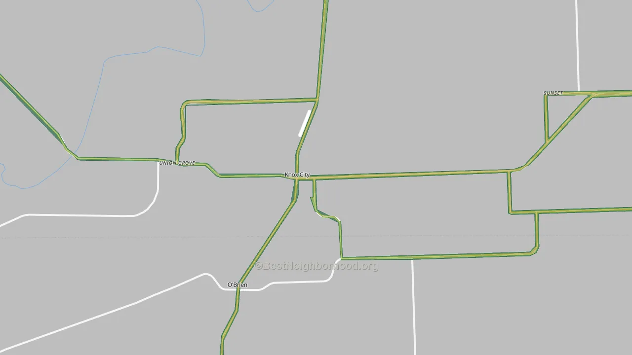 Knox City, TX Map of Noise Levels in Knox City