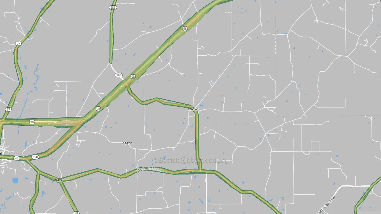 Knoxo, MS Map of Noise Levels in Knoxo
