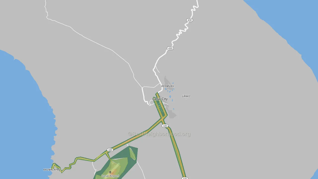 Koele, HI Map of Noise Levels in Koele