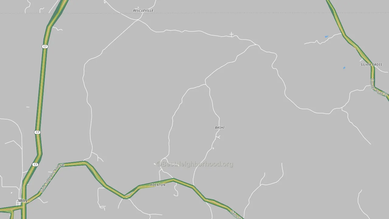 Koenton, AL Map of Noise Levels in Koenton