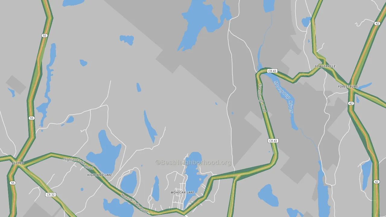 Kohlertown, NY Map of Noise Levels in Kohlertown