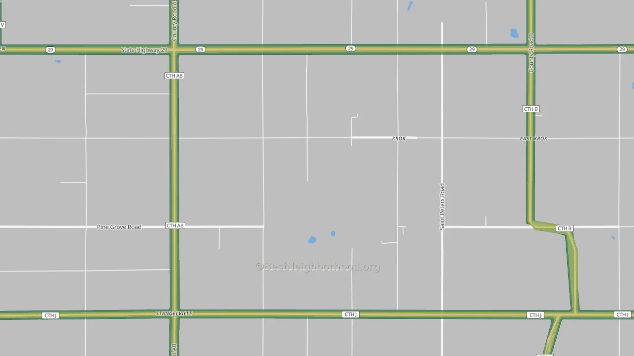 Krok, WI Map of Noise Levels in Krok