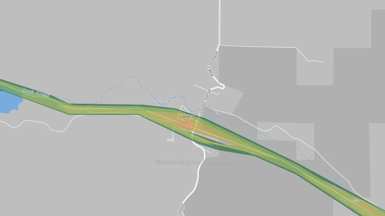 Krupp, WA Map of Noise Levels in Krupp