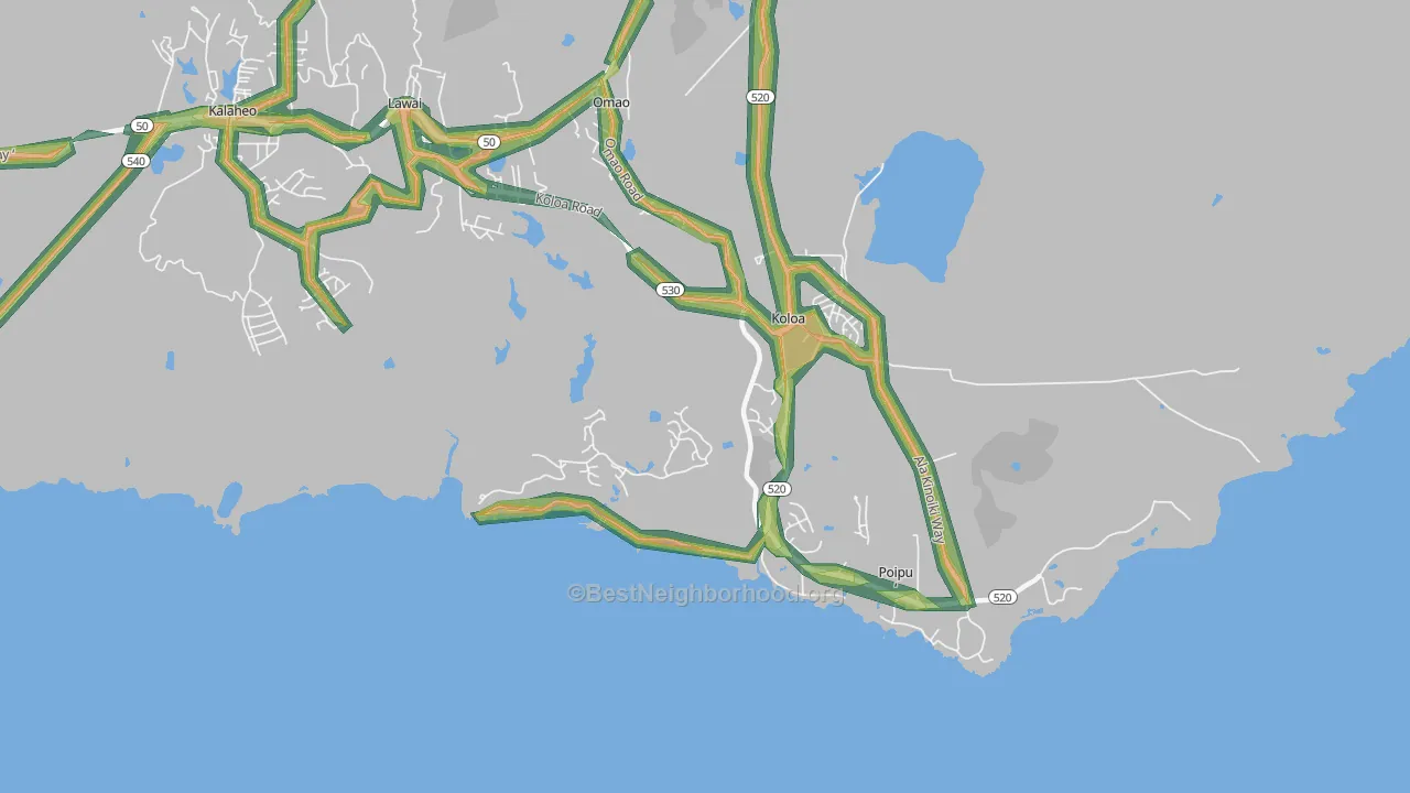 Kukuiula, HI Map of Noise Levels in Kukuiula