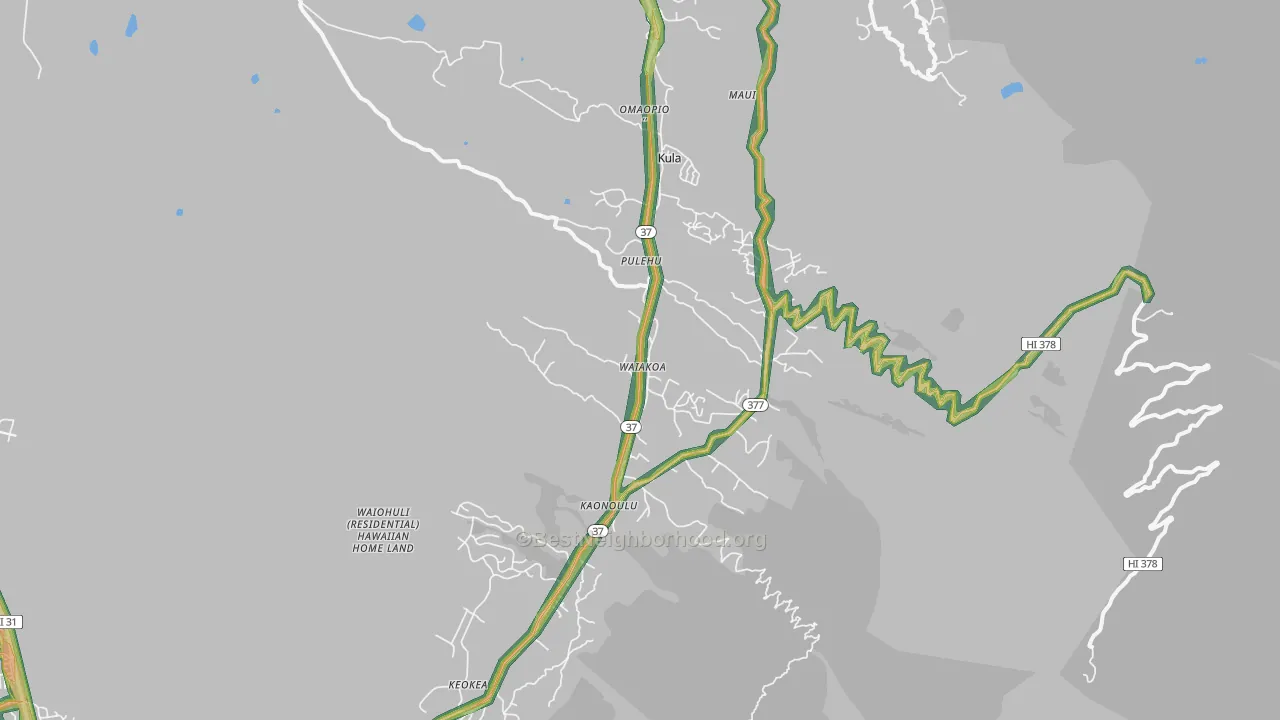 Kula, HI Map of Noise Levels in Kula