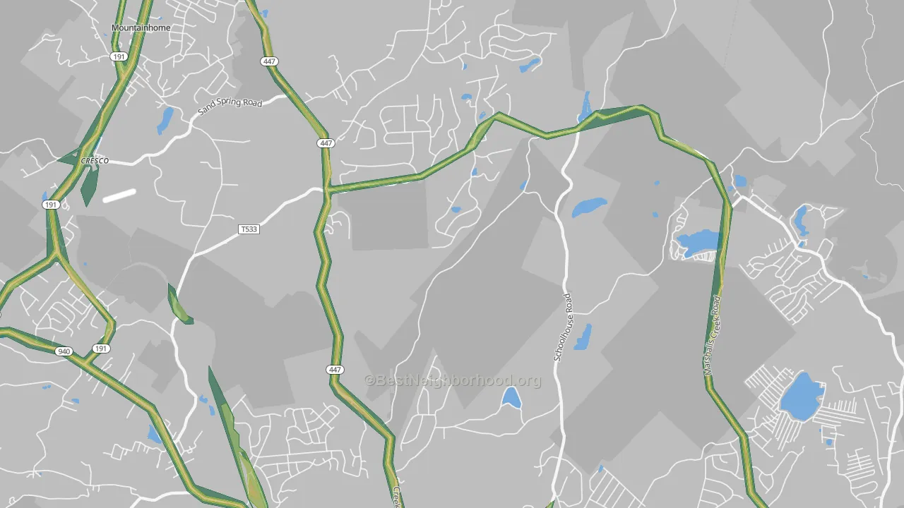 La Anna, PA Map of Noise Levels in La Anna