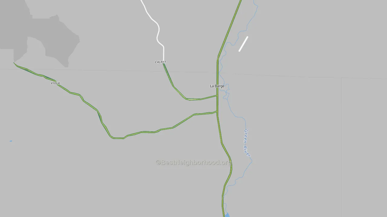 La Barge, WY Map of Noise Levels in La Barge