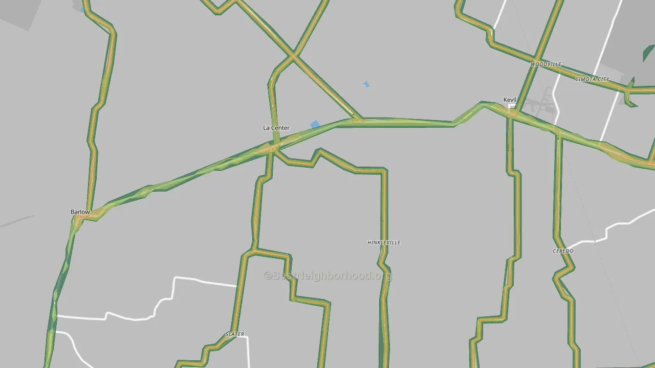 La Center, KY Map of Noise Levels in La Center