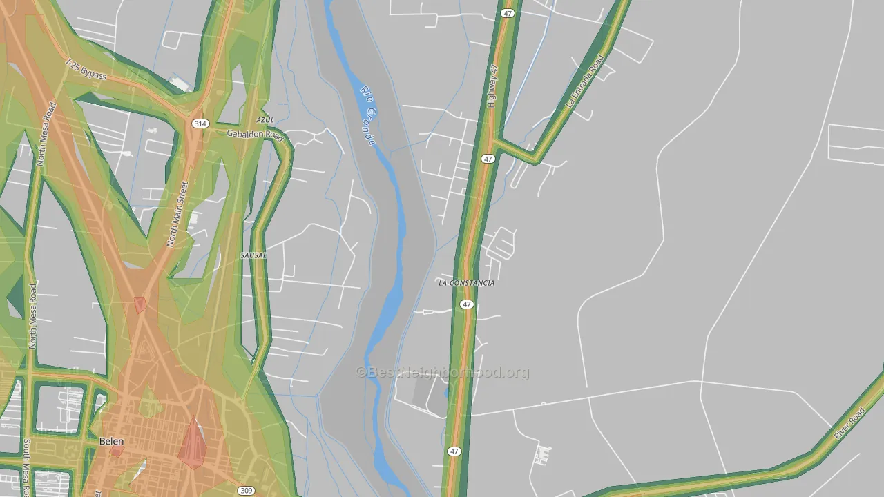 La Constancia, NM Map of Noise Levels in La Constancia