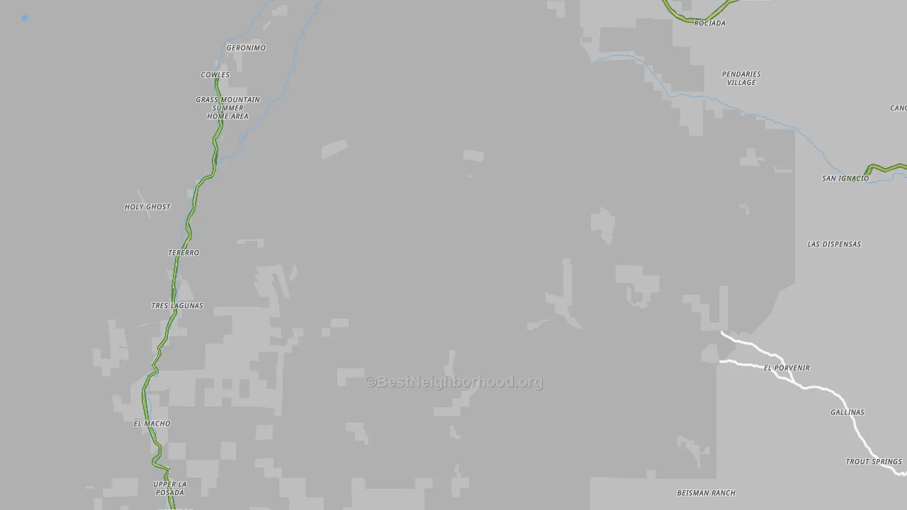 La Cueva, NM Map of Noise Levels in La Cueva
