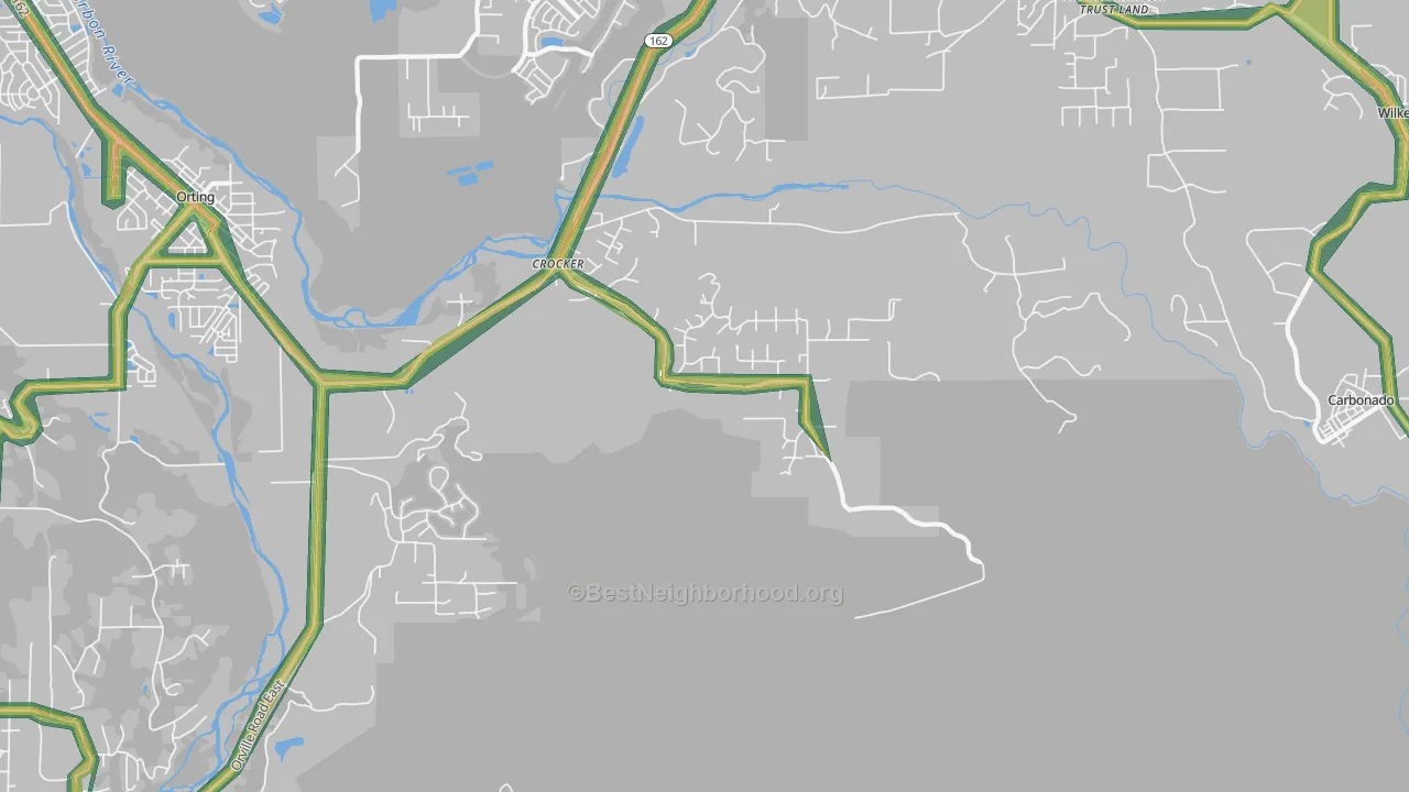 La Grande, WA Map of Noise Levels in La Grande