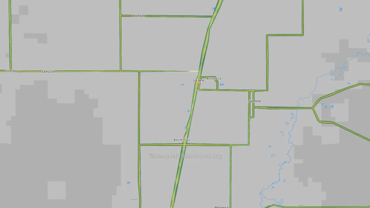 La Jara, CO Map of Noise Levels in La Jara