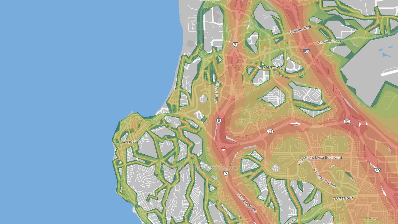 La Jolla, CA Map of Noise Levels in La Jolla