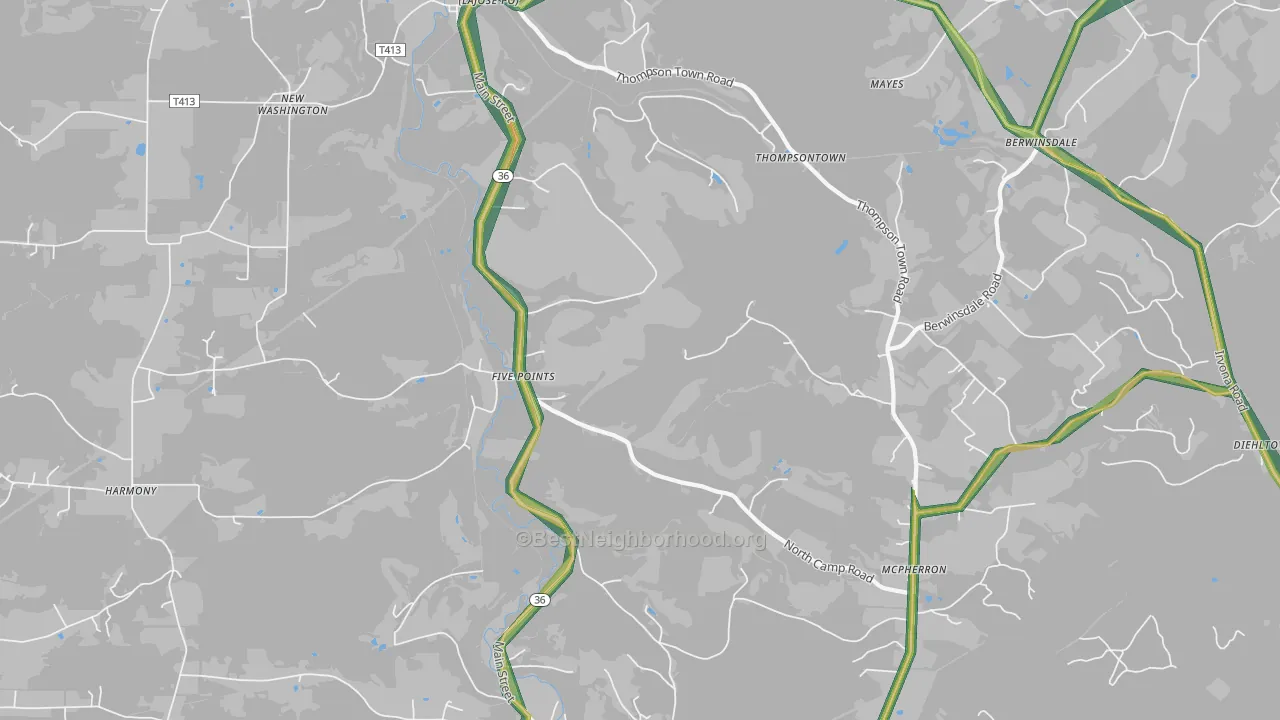 La Jose, PA Map of Noise Levels in La Jose