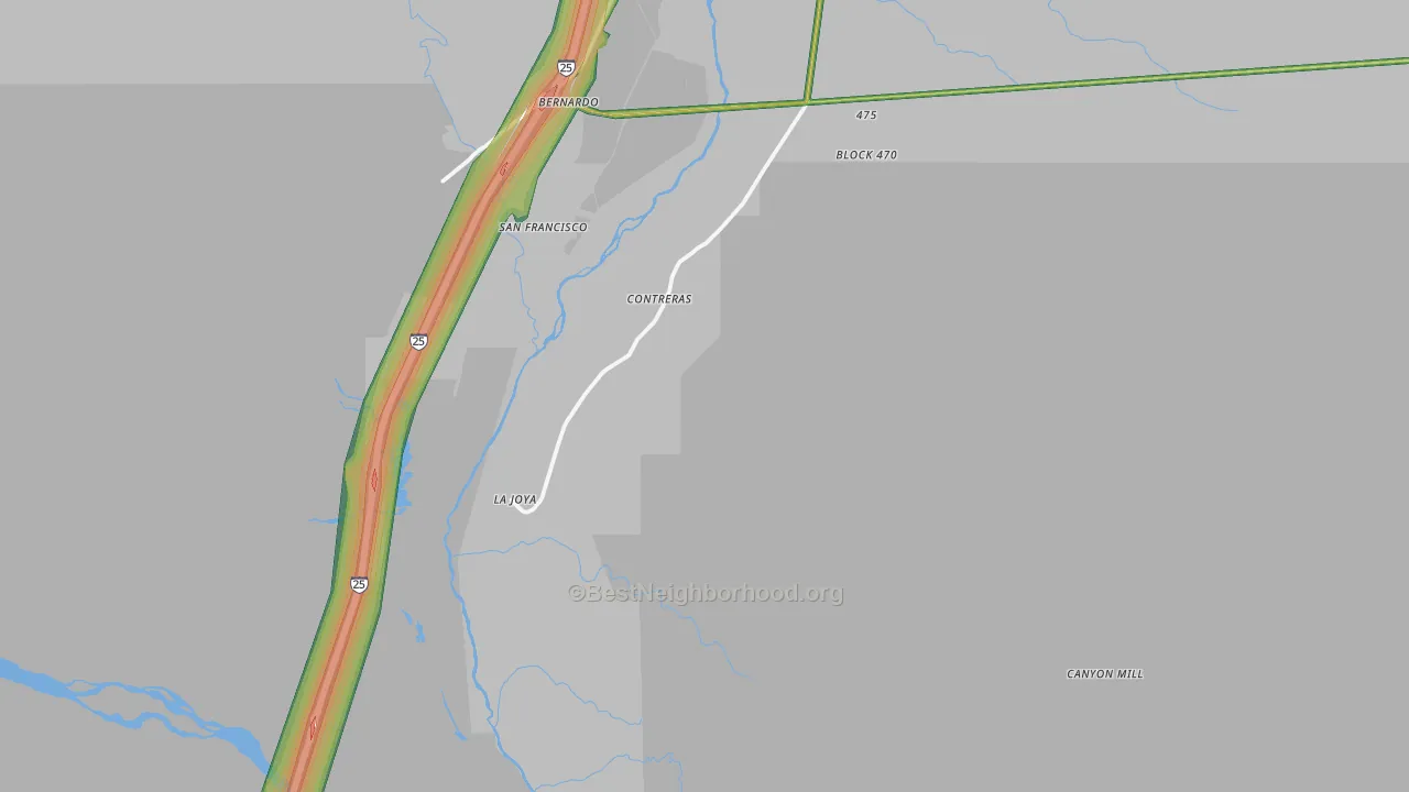 La Joya, NM Map of Noise Levels in La Joya
