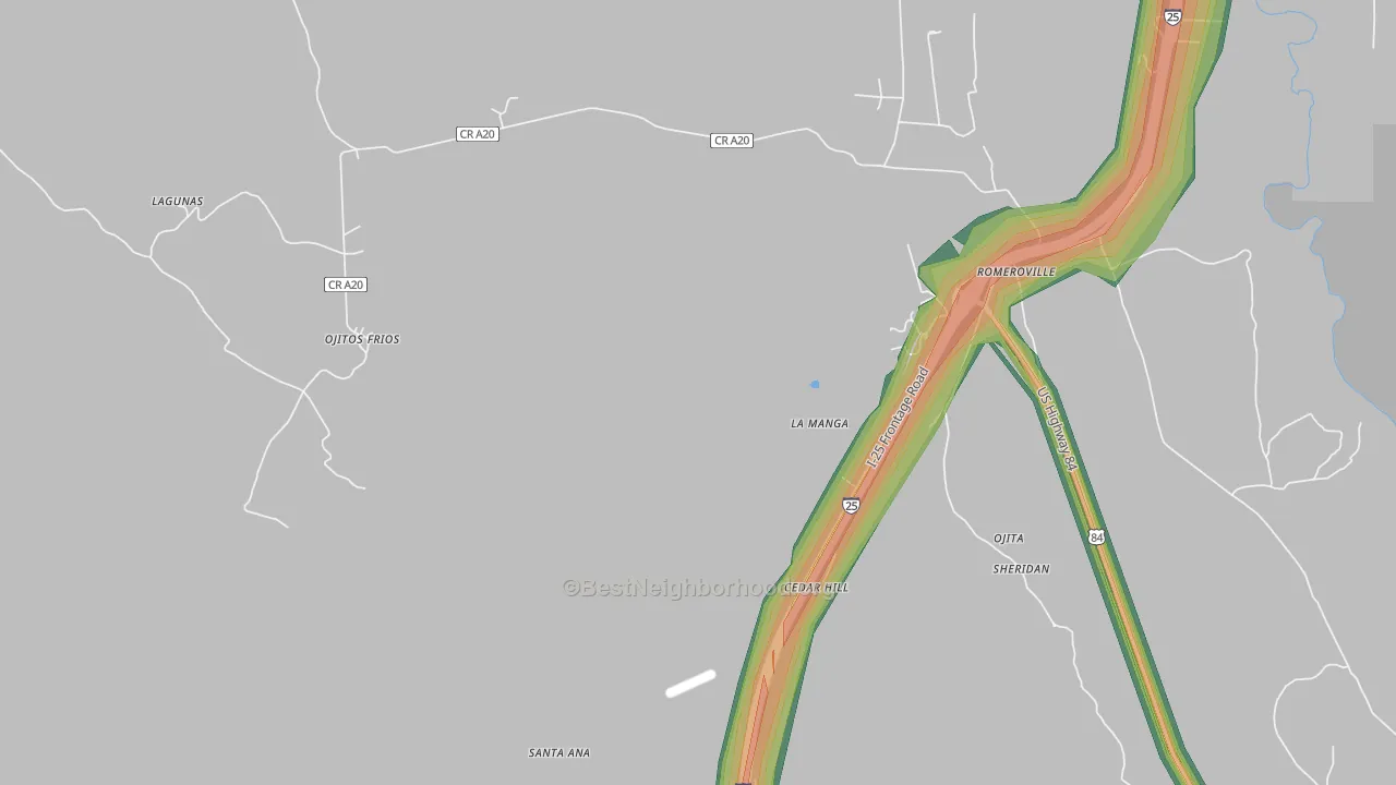 La Manga, NM Map of Noise Levels in La Manga